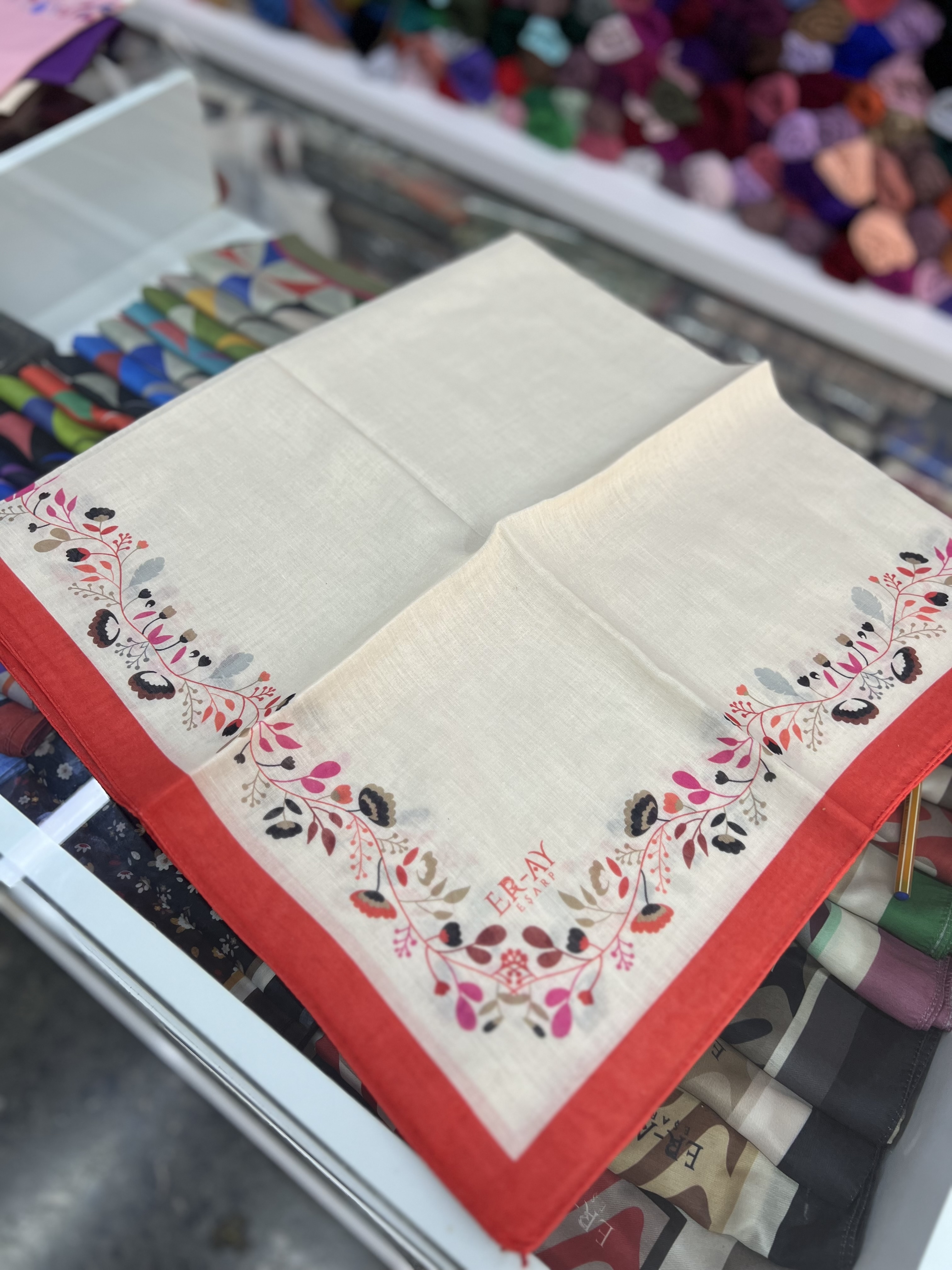 ÇERÇEVE ÇİÇEK COTTON EŞARP